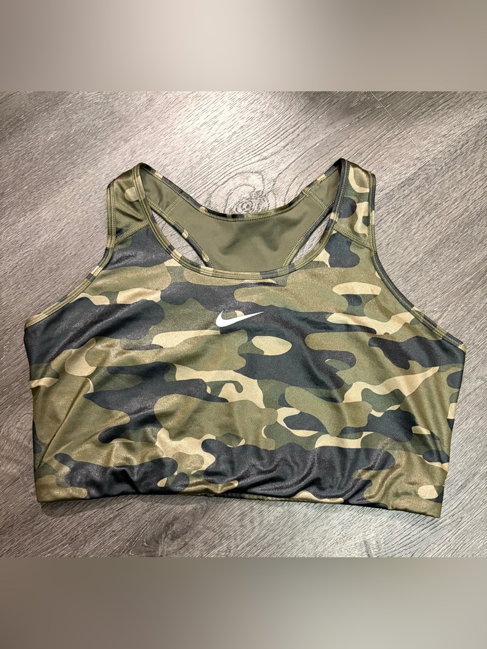 Nike Size 3X Dri-FIT Camo High Support Sports Bra Racerback DD1059 222 Plus Size